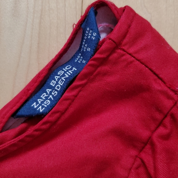 ZARA Basic l Red ruffled peplum Long sleeve - S - Picture 3 of 7